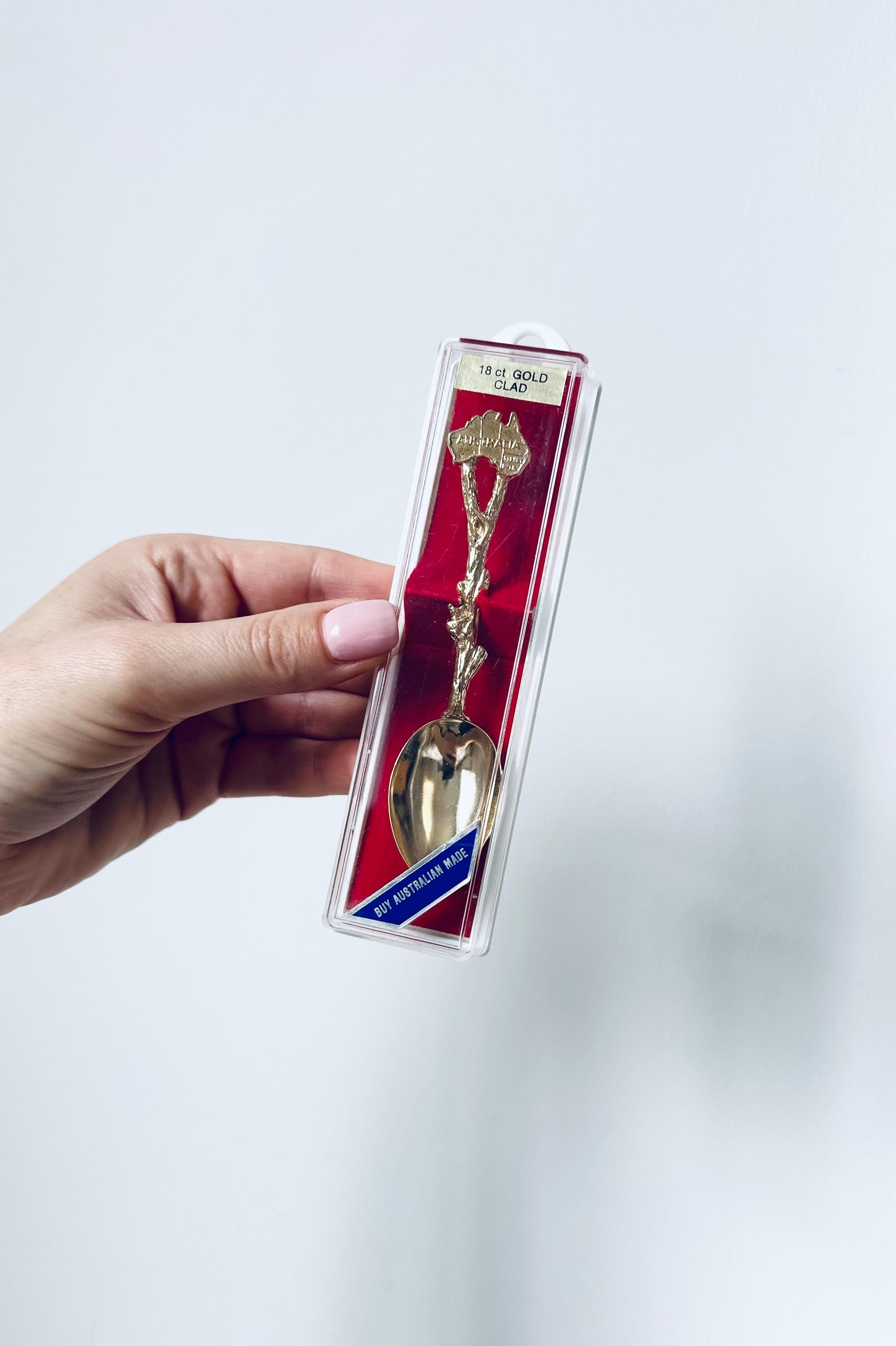 ヴィンテージ 18K 金メッキ お土産スプーン オーストラリア、リトル