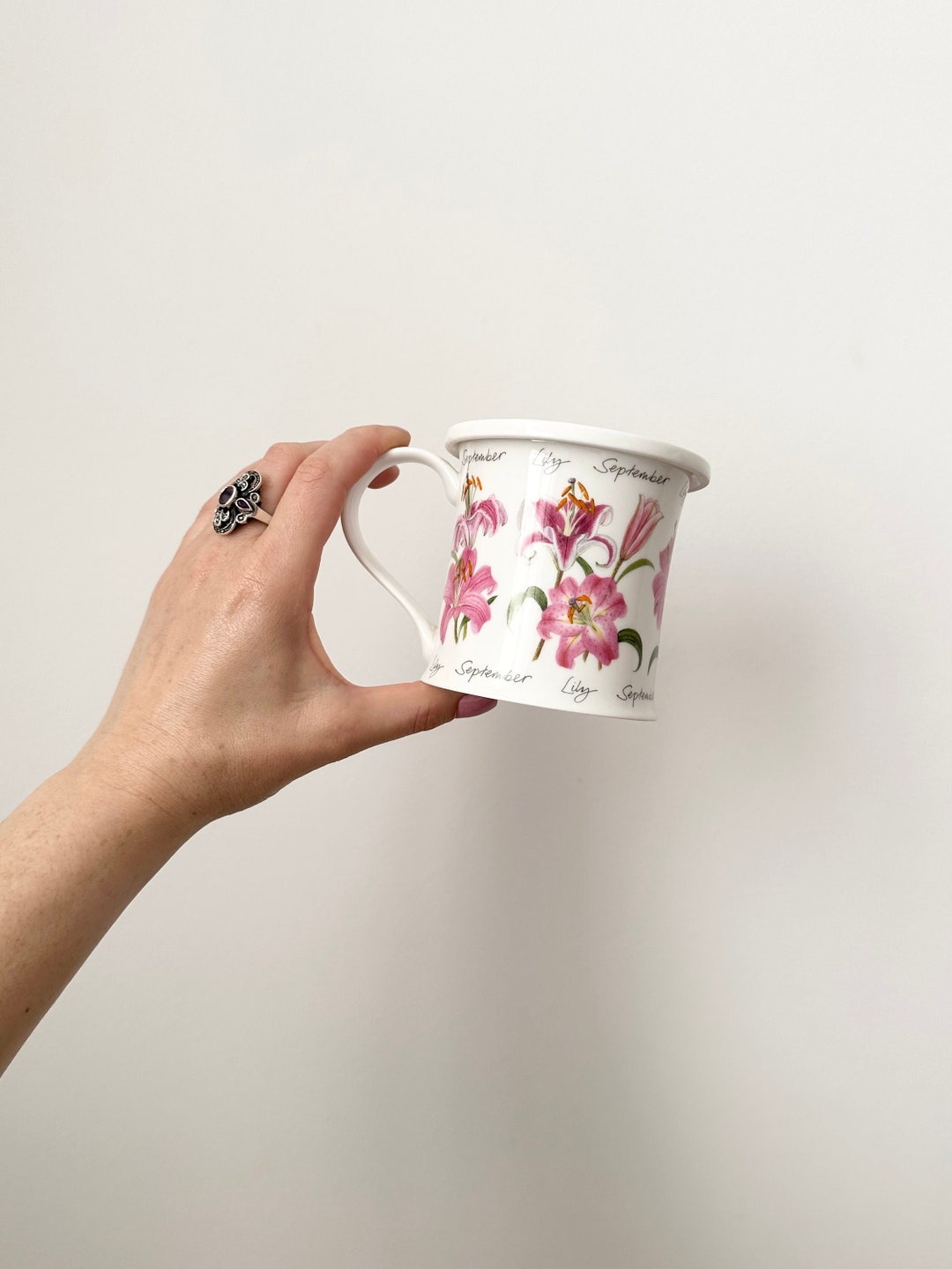 Dunoon Flower of the Month Mug & Saucer September Bone China Etsy