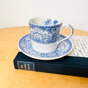 Spode Blue Room Collection Georgian Series Floral Cup and Saucer