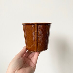 Vintage Keramik Übertopf, Pflanzentopf, Retro Übertopf, Brown Keramik Planter, Churchill Pflanzentopf
