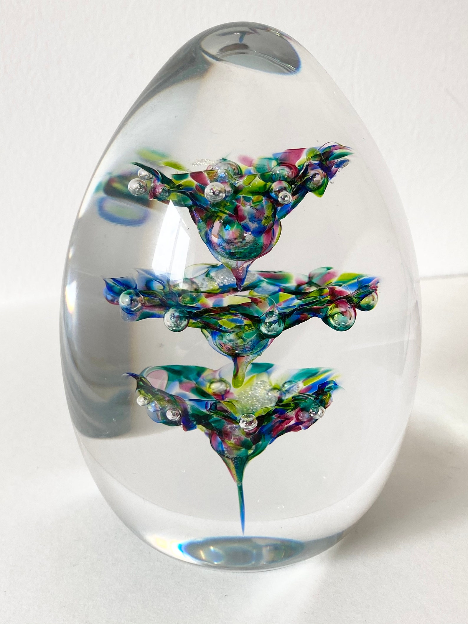 Very Rare Caithness Glass Ocean Forest Paperweight Limited Etsy