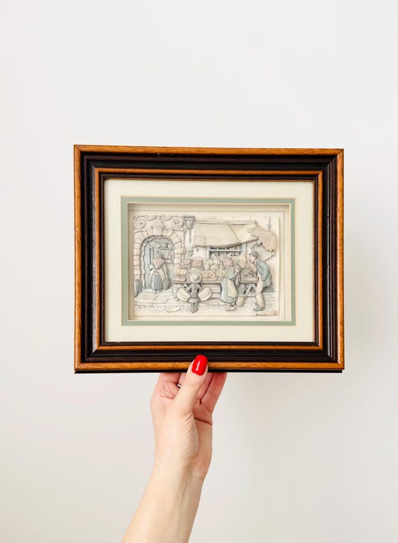 Åアンティーク イタリア デコパージュ ウォールインテリア 立体画