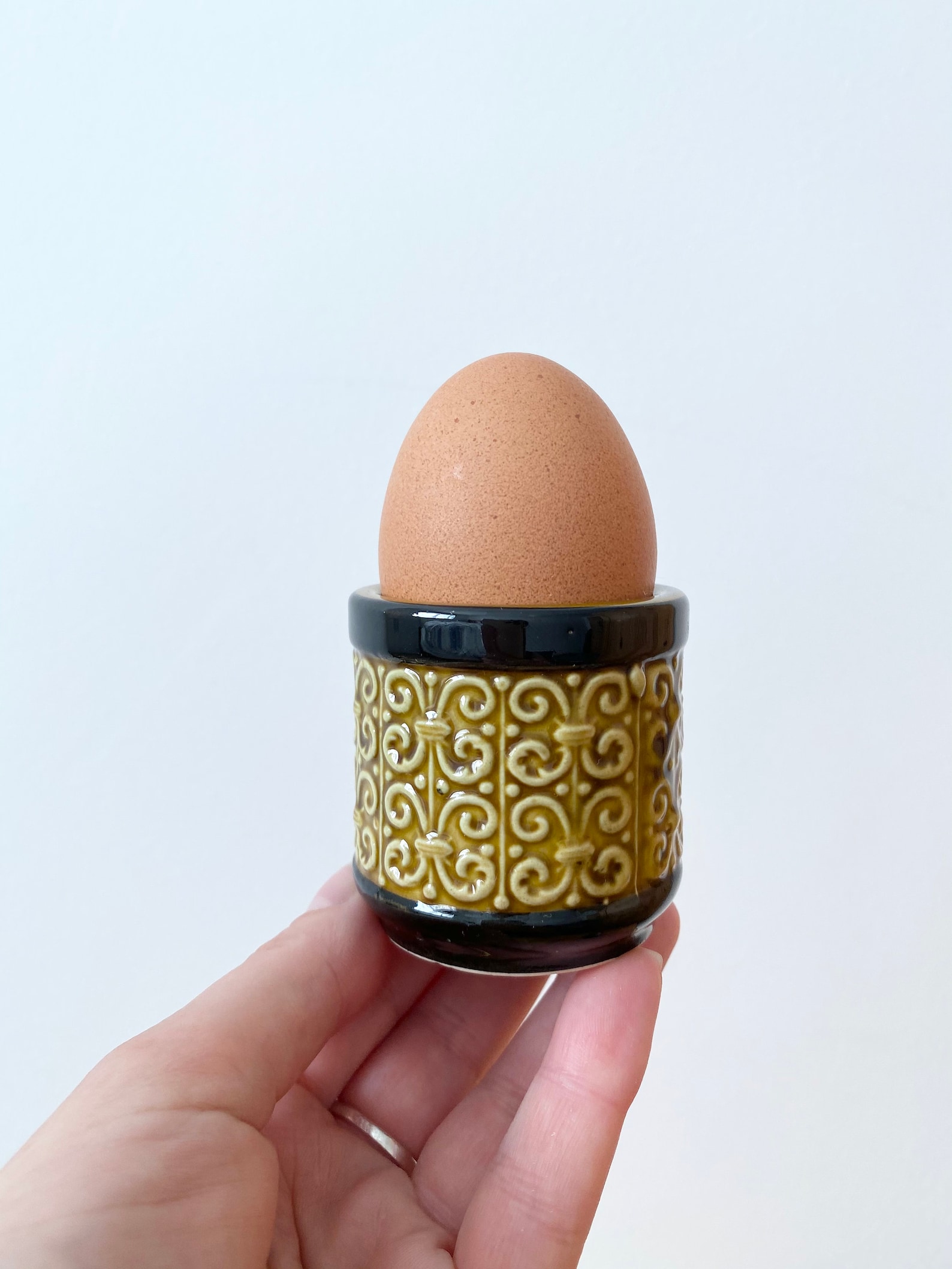 Vintage Ceramic Egg Cup Handpainted Egg Cup Secla Portugal Etsy