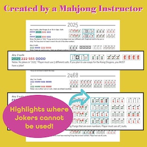 2025 Mahjong Card Guide: NMJL Cheat Sheet for Beginners (PDF Download) image 2