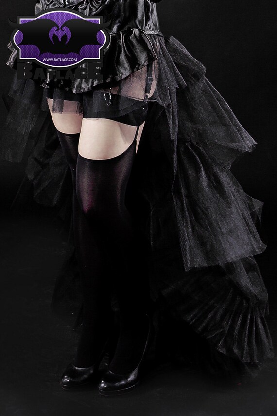 Items similar to Black Gothic Skirt tulle Petticoat tutu Multilayer