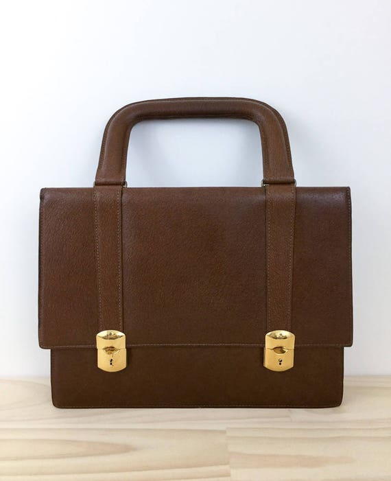 expandable leather attache briefcase