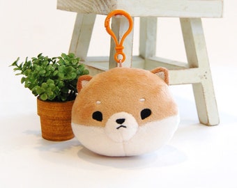 round shiba inu plush