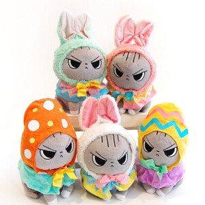 angry cat plush