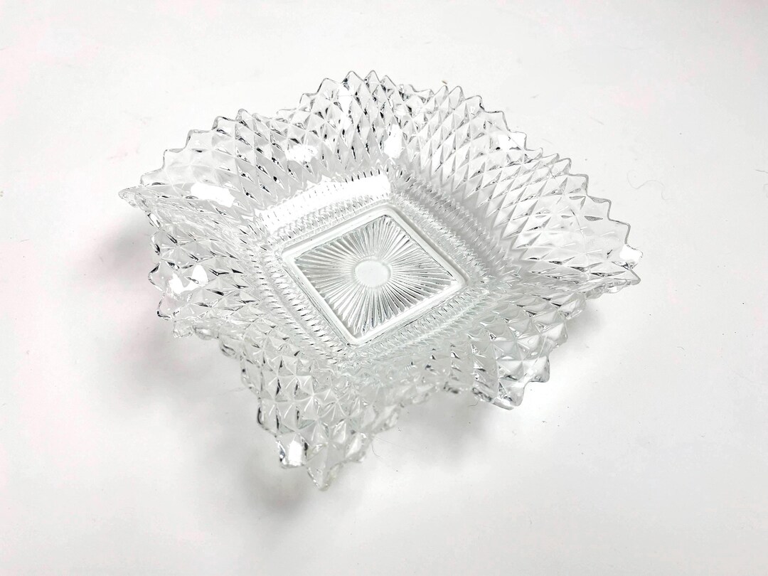 Vintage Ruffled Dish Raspberry Vintage Indiana Glass Ruffled Candy Dish - Etsy