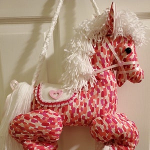 Pink Multi Shades Stuffed Carousel Pony/Horse  #149