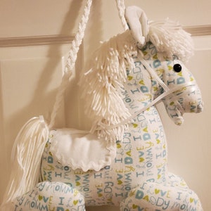 I Love Mommy and Daddy Stuffed Carousel Pony/Horse #216