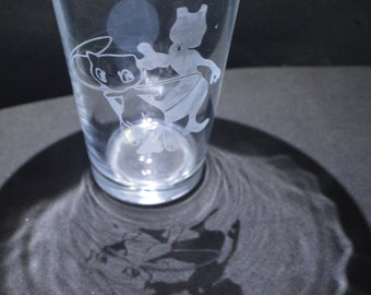 Mew-Mewtwo pub glass