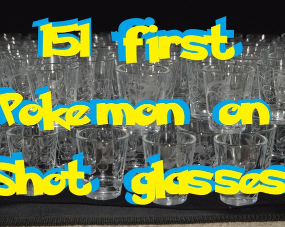 151 Pokemon shot glasses collection