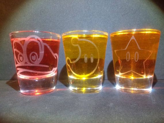 Mario Odyssey shot glasses set of 3