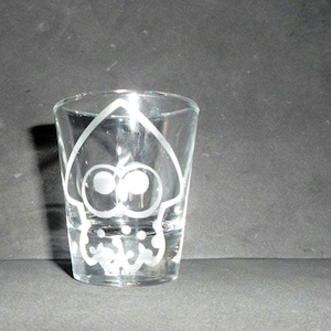Splatoon Squid Etched shotglass (1 glass)