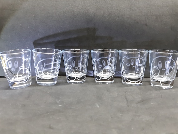 Kirby set of 6 shot glasses