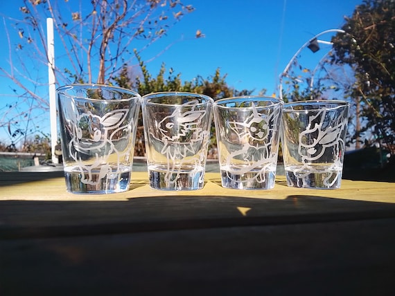 Pokemon Eevee eeveelution etched shot glass set of 4 fan art