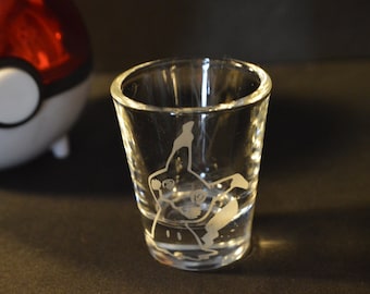 Arte de fan de vaso de chupito grabado de Pokémon Mimikyu