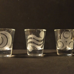 Legend of Zelda goddess pearls etched shot glass set of 3 fan art