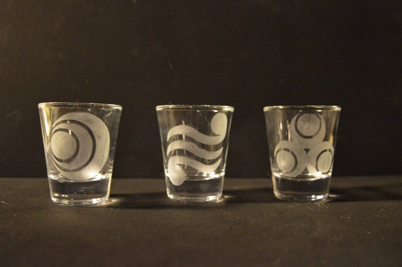 Legend of Zelda goddess pearls etched shot glass set of 3 fan art