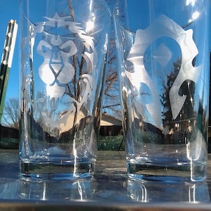 World of warcraft etched pub set (of 2)