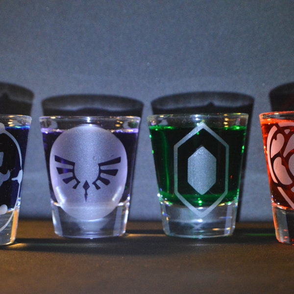 Legend of Zelda breath of the wild themed shot glass set