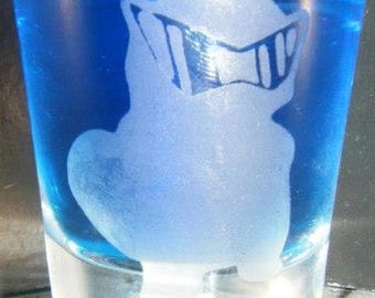 Líder del escuadrón Squirtle Vaso de chupito grabado Arte de fan