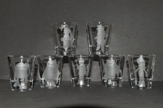 Chrono Trigger etched shot glass set of 7