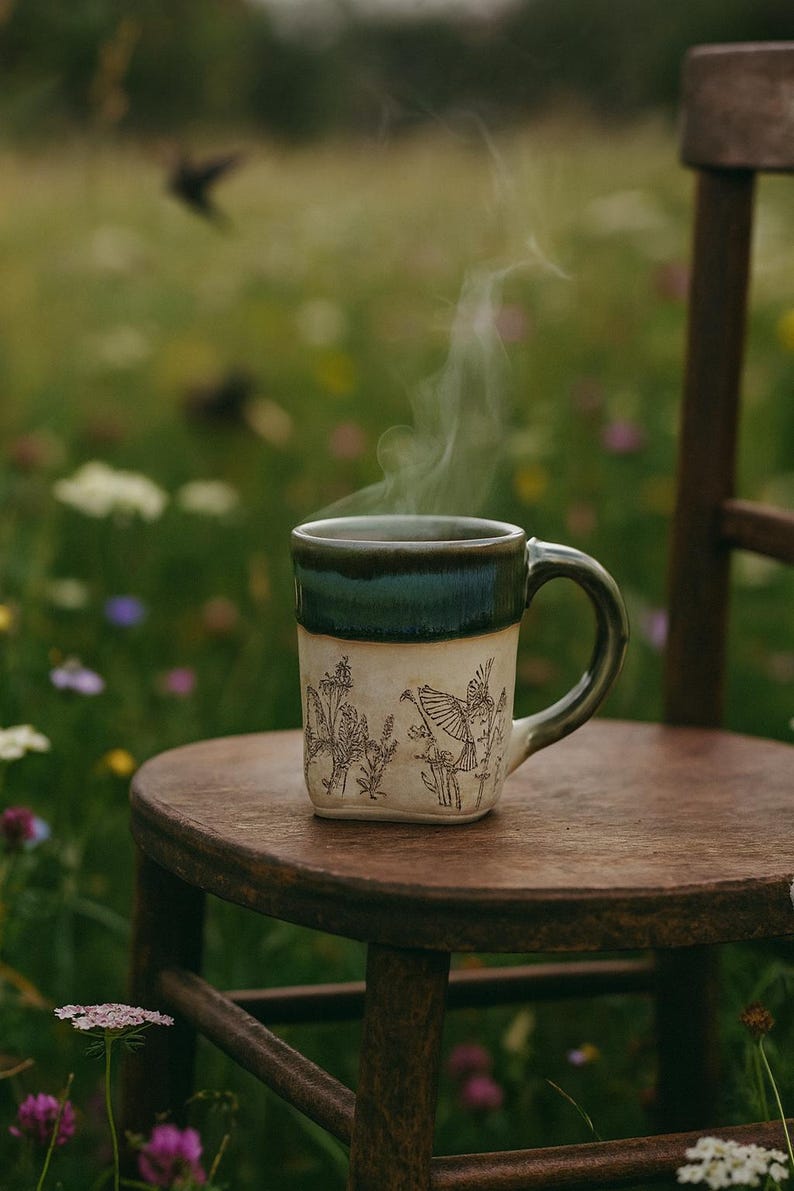 Colleen Deiss Bird Ceramic Mug - Thumbnail 5