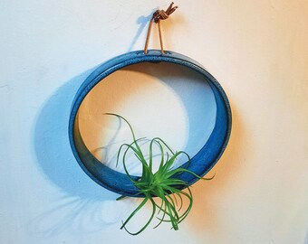 Airplant hanging ring cradle holder/planter, handmade ceramic