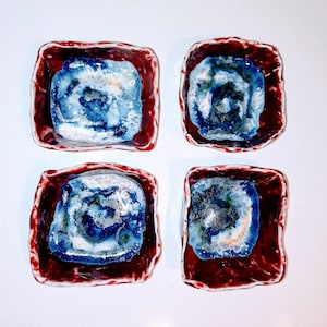 Pinched Square Small Bowls | Handmade Pottery