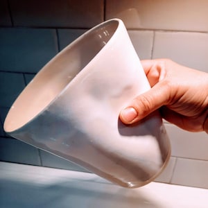 White, Ceramic, Modern Pitcher and Vase, Handmade