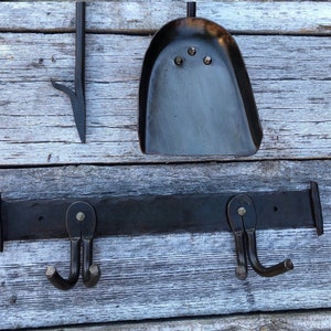 Hand forged fireplace tools