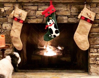 Gancho para medias navideñas de 30 cm - Gancho para repisa estilo vintage forjado a mano