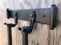 Blacksmith Made Fireplace Tool Set - Wall Mounted Rack with Shovel and Poker