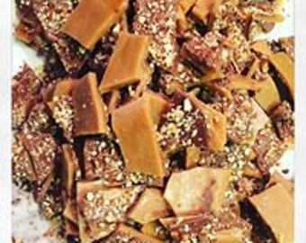 Tasty Good Toffee, Milk Chocolate Pecan Toffee, Handmade: Lincoln, Nebraska, English Butter Crunch Toffee Brittle