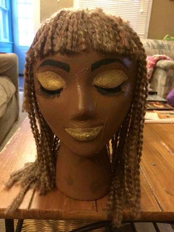 Hand Painted Foam Mannequin Display Heads with Yarn Hair and Etsy