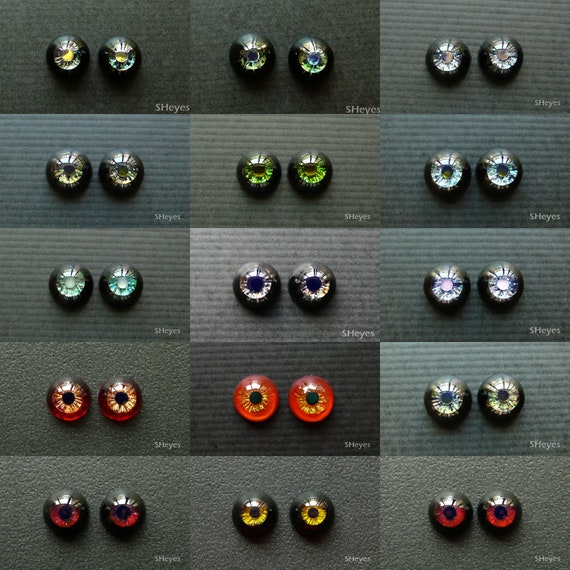 Red w// Black Pupils Acrylic Red Vampire 20mm Eyes for Reborn Unusual Doll