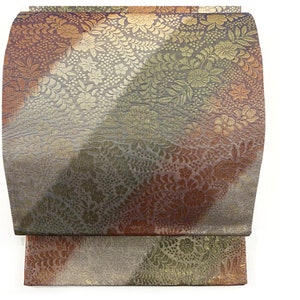 Silk Fukuro Obi/ Silk Kimono Fukuro Obi/ Nishijin/ Obi Sash/ Obi Belt/ Japanese Kimono/ Kara Ori/ k-06