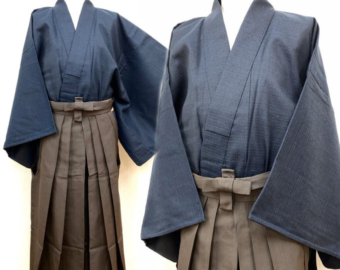 Japanese Vintage Men's Hakama & Kimono Set / SAMURAI Costume / Budo ...