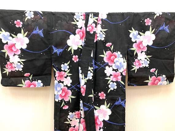 Japanese Vintage Kimono / Komon/ Kimono Dress/ Par