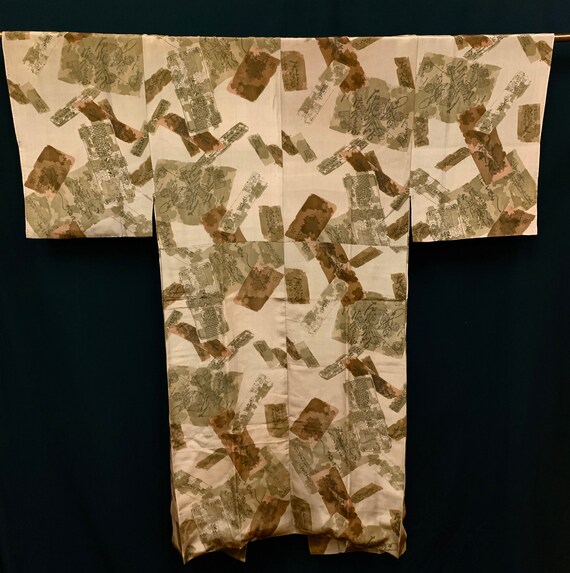 Japanese Men's Silk Kimono / Vintage Kimono Robe /