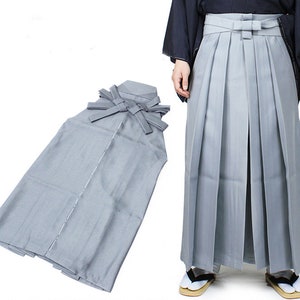 Japanese Men&#39;s  Hakama / NEW/ SAMURAI Costume/ Budo Cosplay/ Samurai Cosplay/ Gray