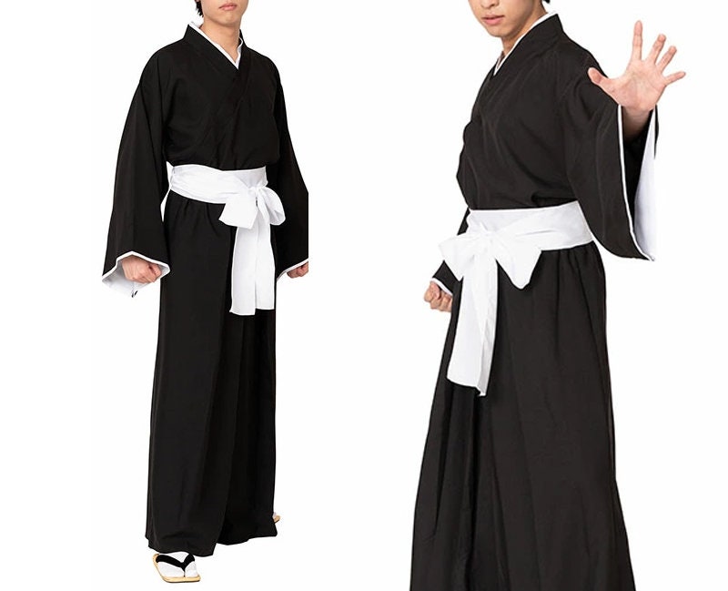 Cute Himura Kenshin Cosplay Kendo Haori Kimono Costume Men Set