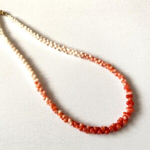 RARE!! Japanese Coral Necklace/ Red, Momo, White coral, Natural Coral Necklace/ Japanese Ganuine Coral Necklace　　 Bild 4