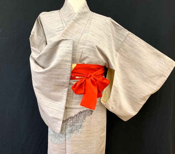 High Quality!! Japanese Silk Kimono Houmongi / TSU