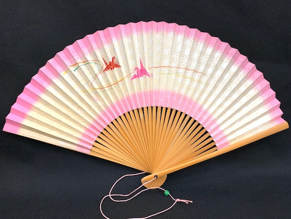Japanese hand fan SENSU / Hand Painting/ Tea Cere