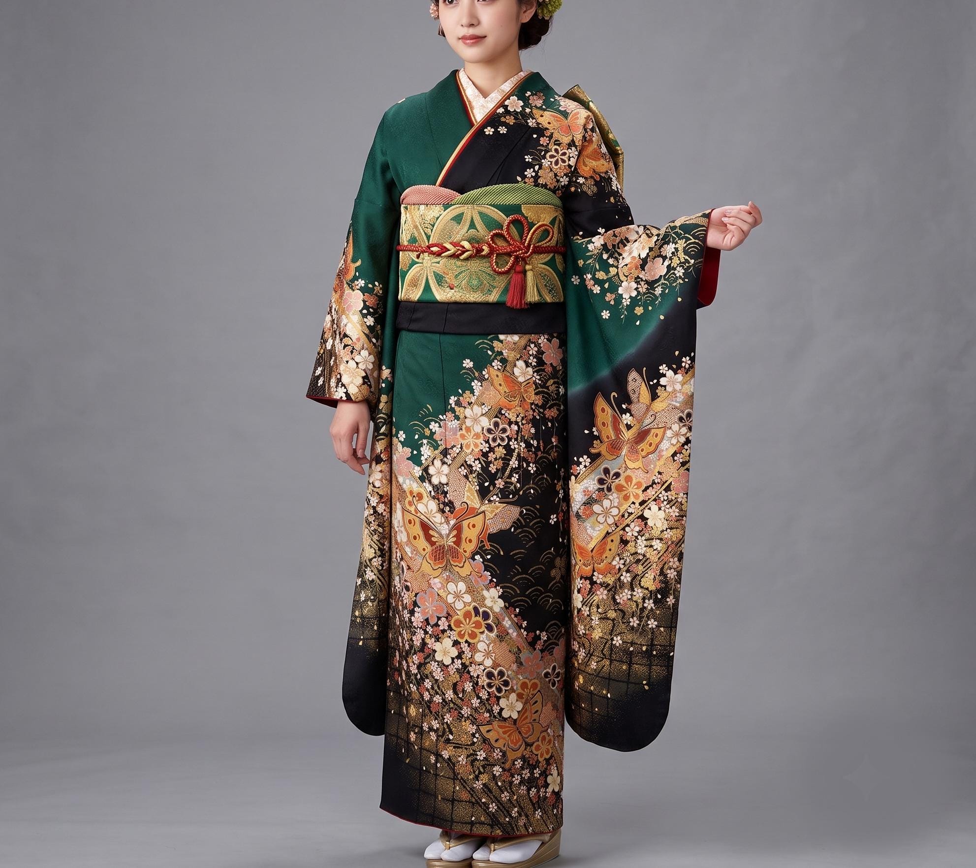 Vintage Kimono Furisode - Etsy