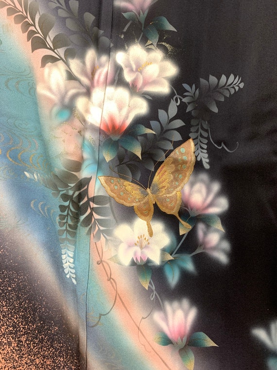 RARE!! Japanese Silk Kimono Houmongi / Vintage Sil