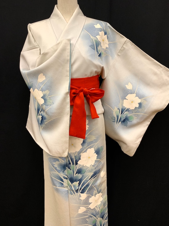 High Quality!! Japanese Silk Kimono Houmongi/ Silk